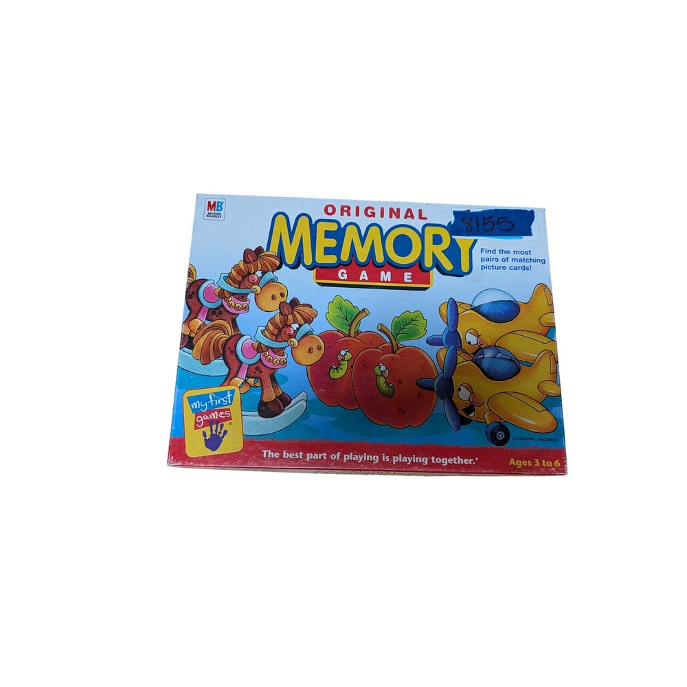 Milton Bradley Original Memory Game Kids Ages 3-6 Multi Good Classic Matching